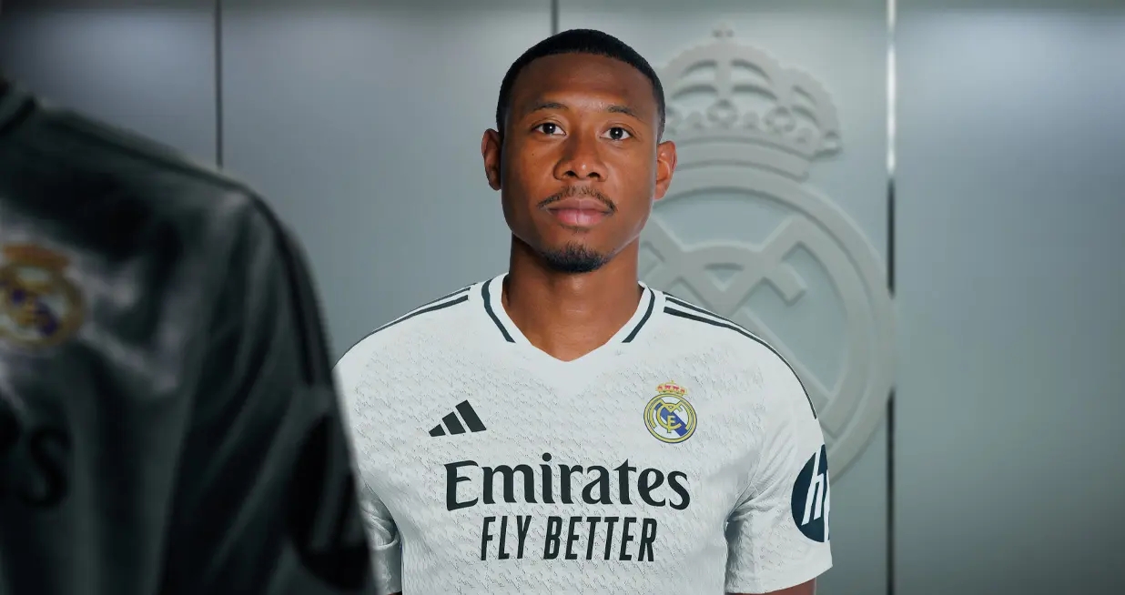 David Alaba wearing Real Madrid Jersey 2024/25 Home