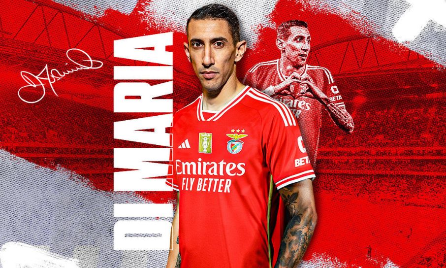 DI MARIA in a Benfica jersey